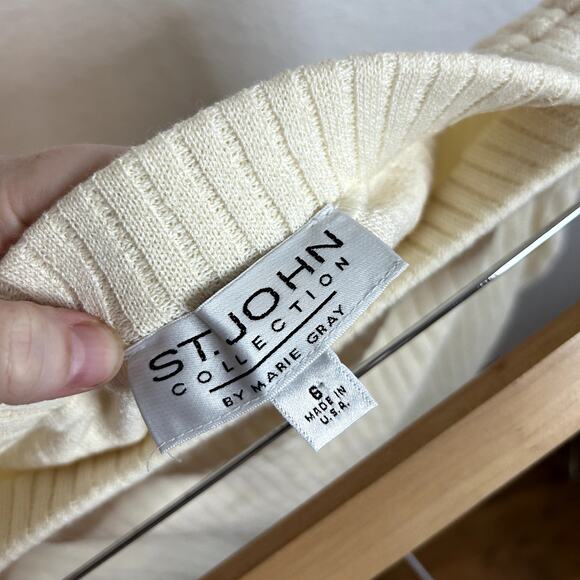 St John Collection Colorblock Knit Sweater A Line Skirt Womens Size 6 - Picture 3 of 3